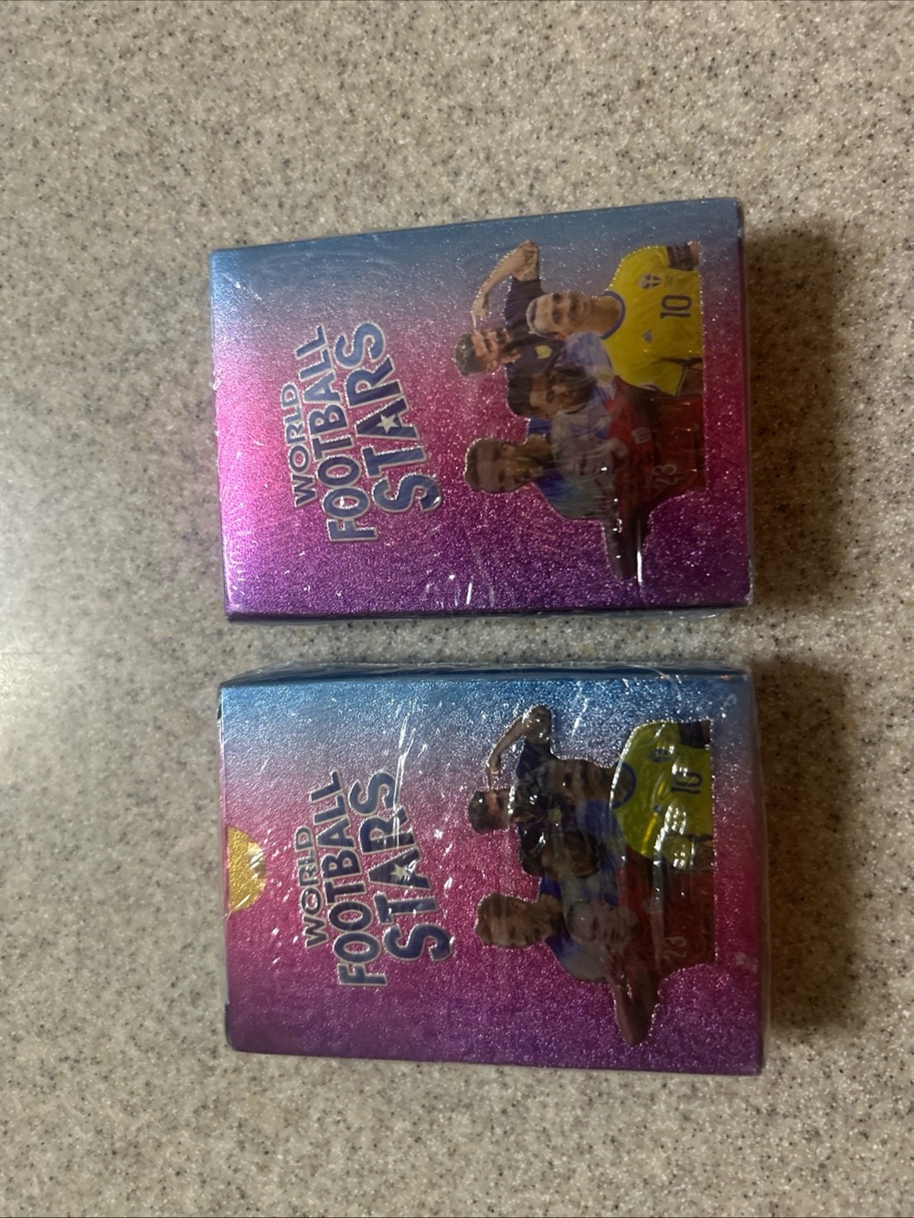 Pack of 55 World Football (Soccer) Stars Trading cards Rainbow Foil